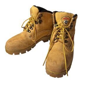 Herman Survivor Steel Toe Brown Leather Work Boots Men 5.5 Breaker 6" Waterproof